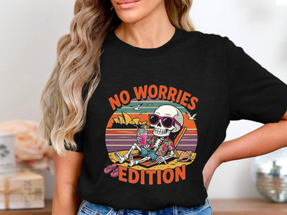 No Worries Edition Skeleton T-Shirt | Sydney Sunset Beach Tee