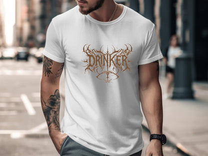 Drinker Heavy Metal Logo T-Shirt