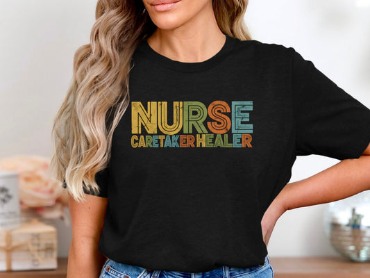 Nurse Caretaker Healer T-Shirt - Vintage Palette Tee