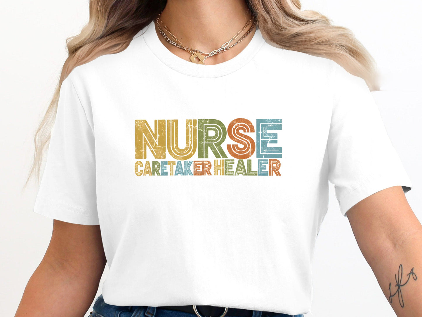 Nurse Caretaker Healer T-Shirt - Vintage Palette Tee