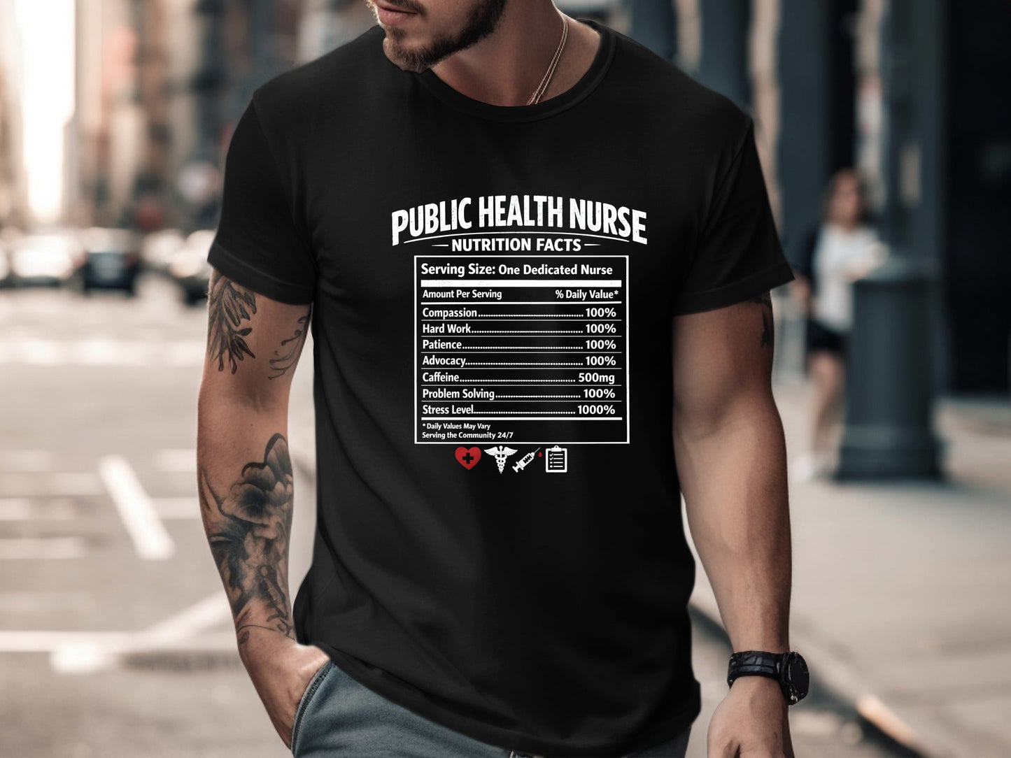 Public Health Nurse Nutrition Facts T-Shirt