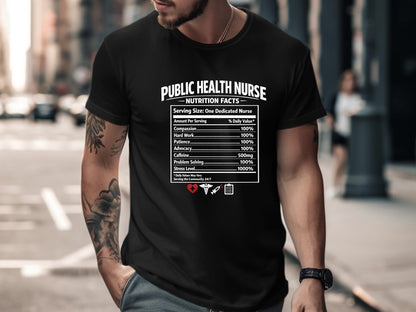 Public Health Nurse Nutrition Facts T-Shirt