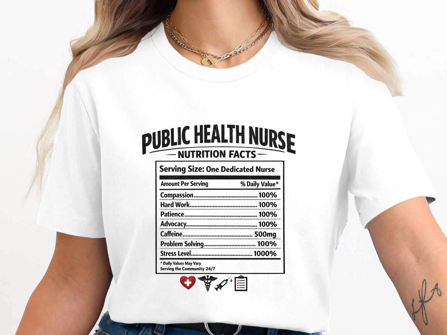 Public Health Nurse Nutrition Facts T-Shirt