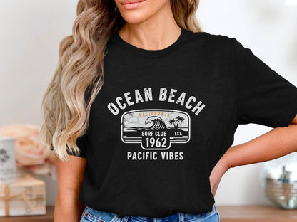 Vintage Ocean Beach Surf Club T-Shirt | Retro Surf Tee