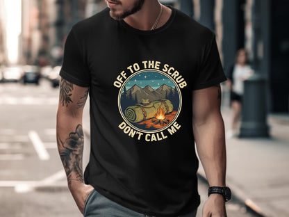 'Off To The Scrub' Swagman Camping T-Shirt