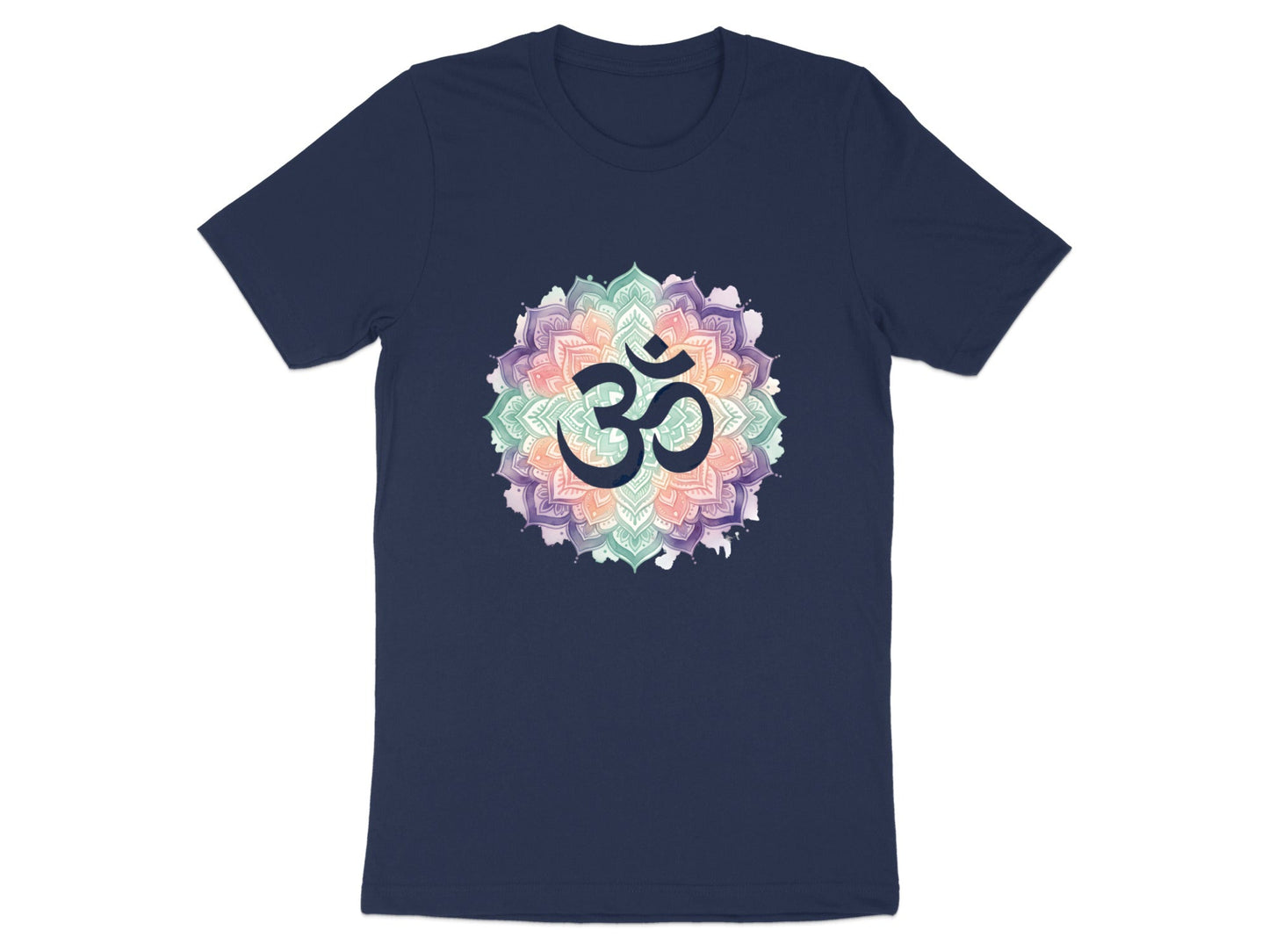 Watercolor Om Mandala T-Shirt - Pastel Spiritual Tee