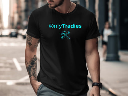 OnlyTradies Hammer & Wrench Logo T-Shirt | Funny Aussie Tradie Tee