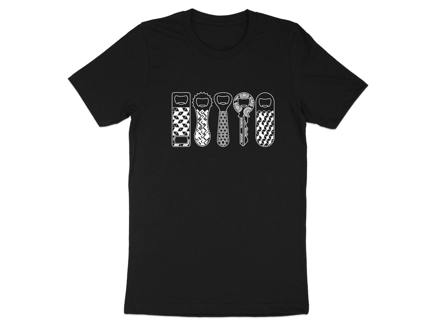 Patterned Bottle Opener Row T-Shirt