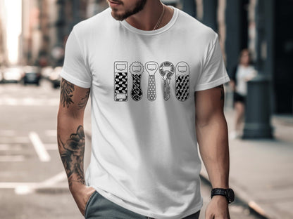 Patterned Bottle Opener Row T-Shirt