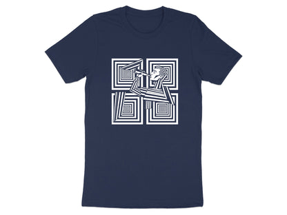 Optical Art Man Drinking Geometric T-Shirt