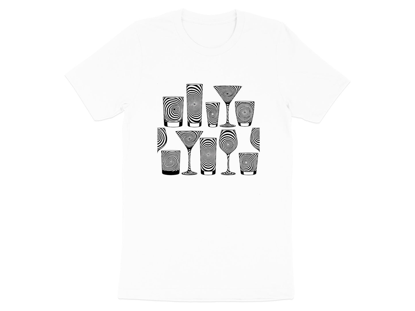 Spiral Glassware Collection Pattern T-Shirt