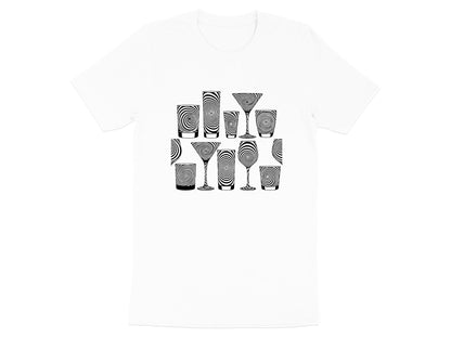 Spiral Glassware Collection Pattern T-Shirt
