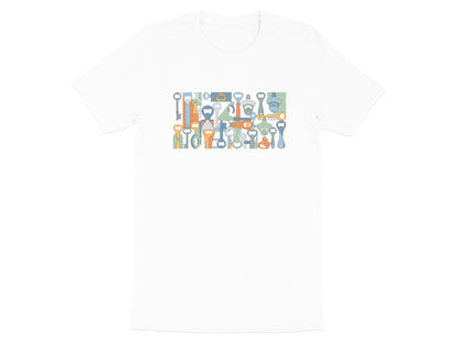 Retro Bottle Opener Pattern T-Shirt