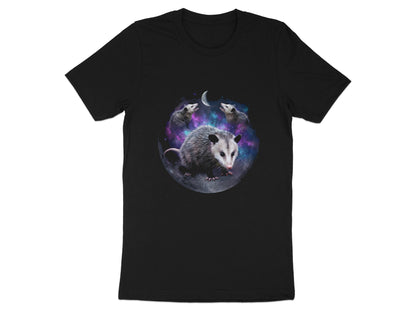 Opossums in Space Galaxy T-Shirt - Three Opossum Moon Style