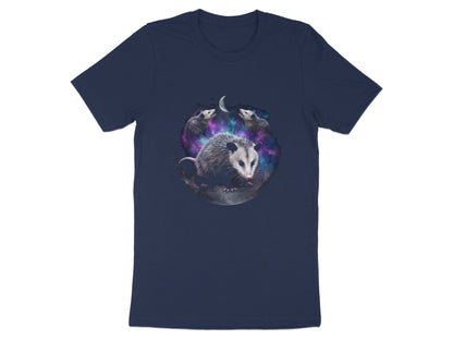 Opossums in Space Galaxy T-Shirt - Three Opossum Moon Style