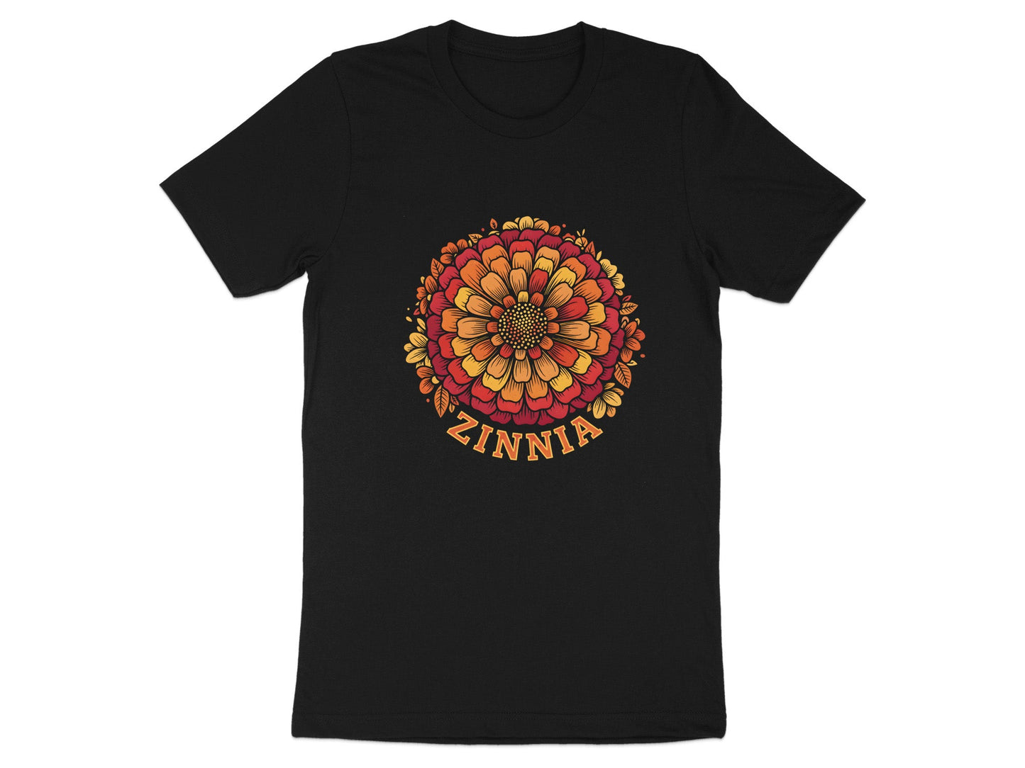 Vintage Zinnia Floral Graphic T-Shirt