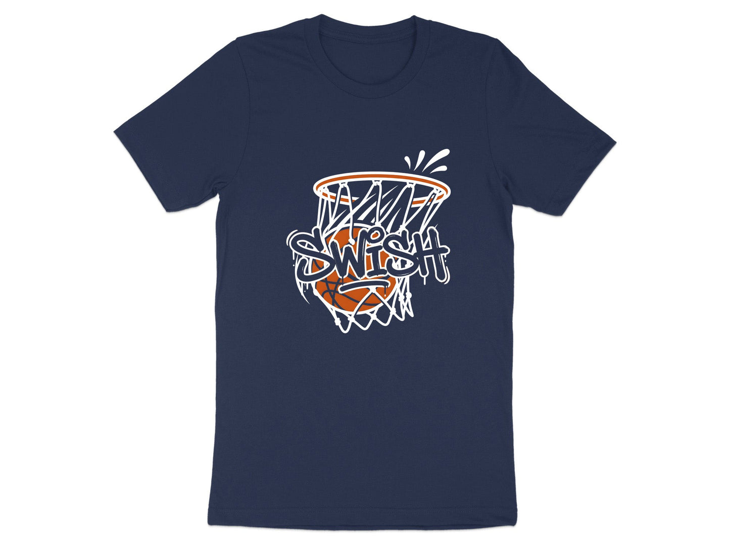 Swish Basketball Hoop Graffiti Graphic Tee