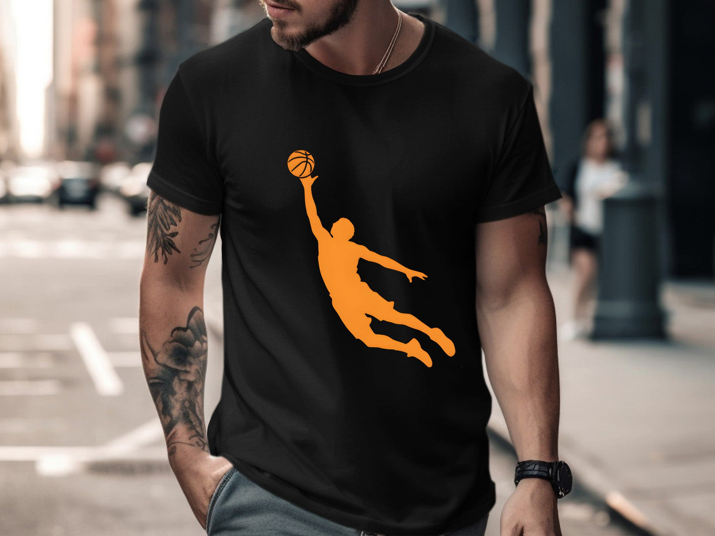 High Flyer Basketball Silhouette Graphic Tee
