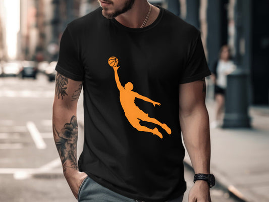 High Flyer Basketball Silhouette Graphic Tee