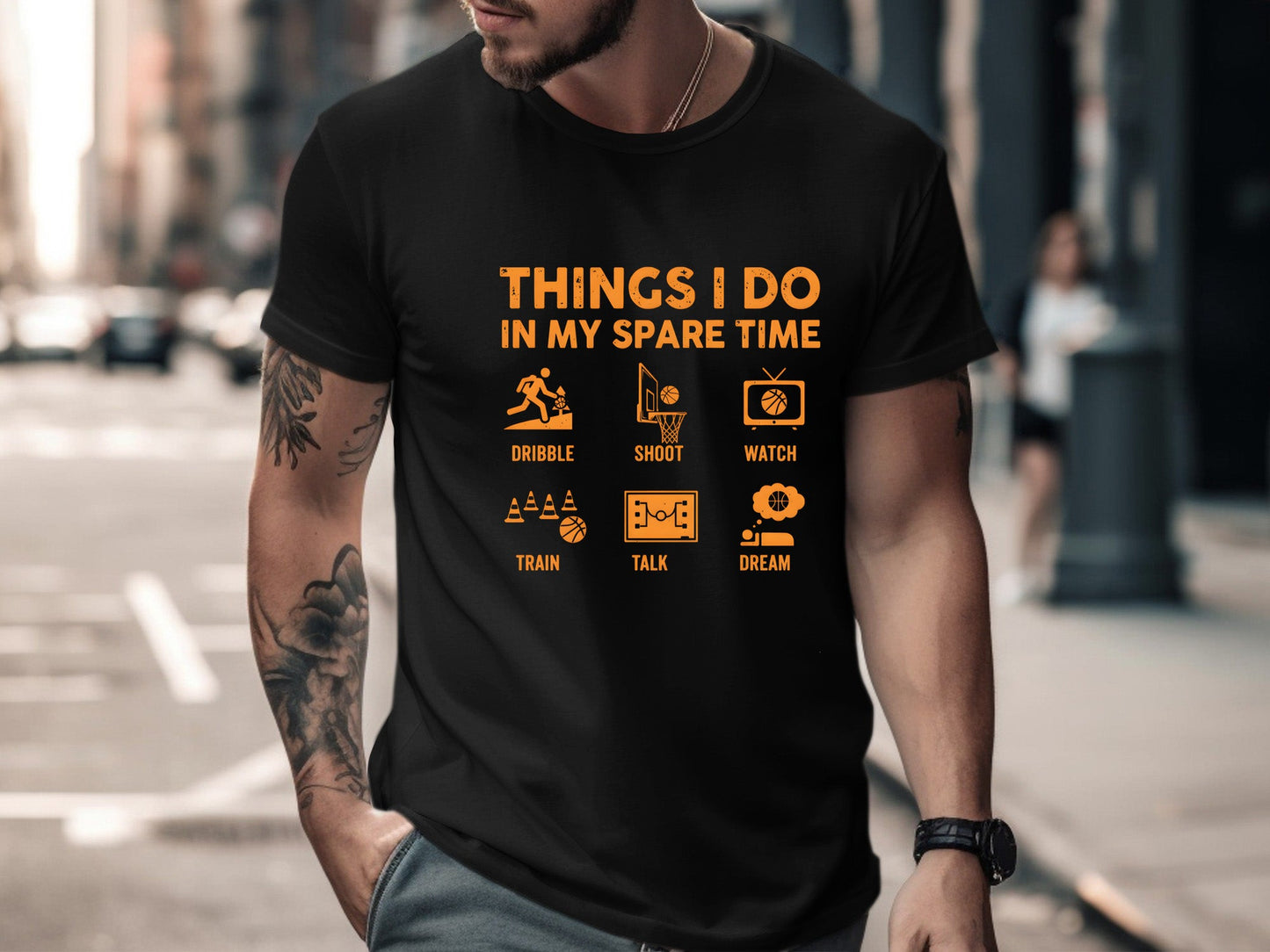 Things I Do In My Spare Time Basketball Version Tee