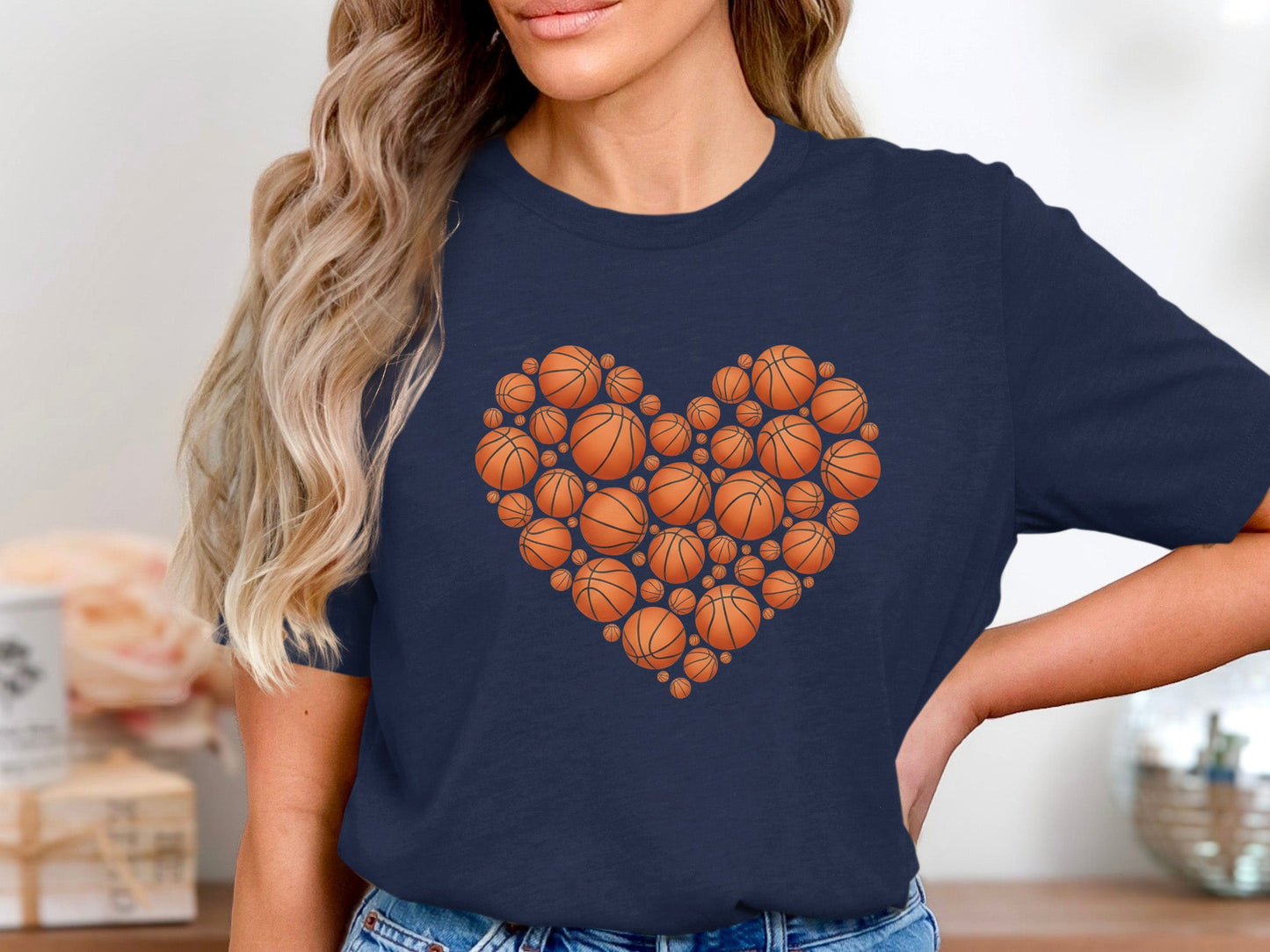 Basketball Heart Graphic Love the Game Tee