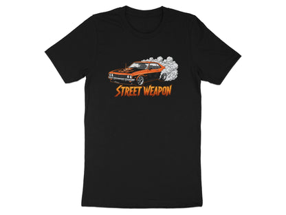 Orange Muscle Car 'Street Weapon' T-Shirt - Burnout Tee