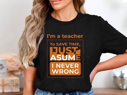 Teacher Life Bold Orange T-Shirt - Classroom Quote Tee