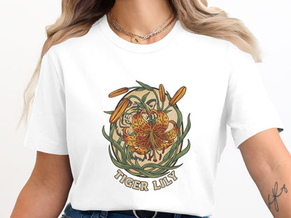 Tiger Lily Illustrated Graphic T-Shirt