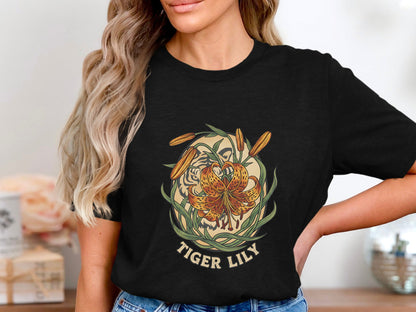 Tiger Lily Illustrated Graphic T-Shirt