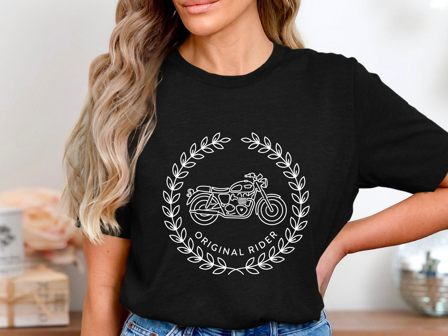 Original Rider Classic Motorcycle Wreath T-Shirt
