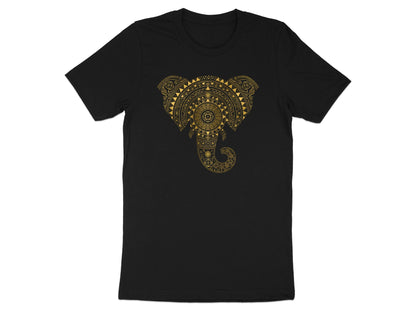 Ornate Gold Elephant Head Graphic Tee