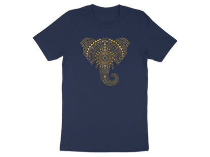 Ornate Gold Elephant Head Graphic Tee
