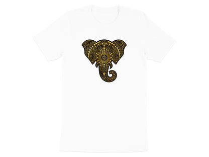 Ornate Gold Elephant Head Graphic Tee