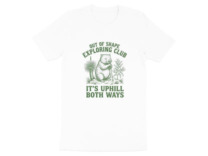 Out of Shape Exploring Club Wombat Funny Hiking T-Shirt