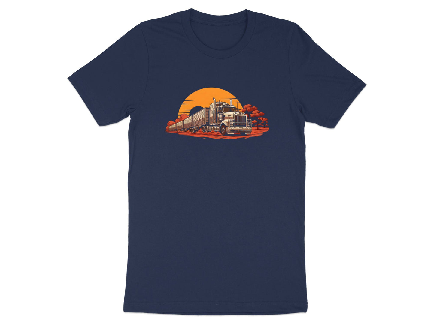 Outback Road Train Sunset Graphic T-Shirt