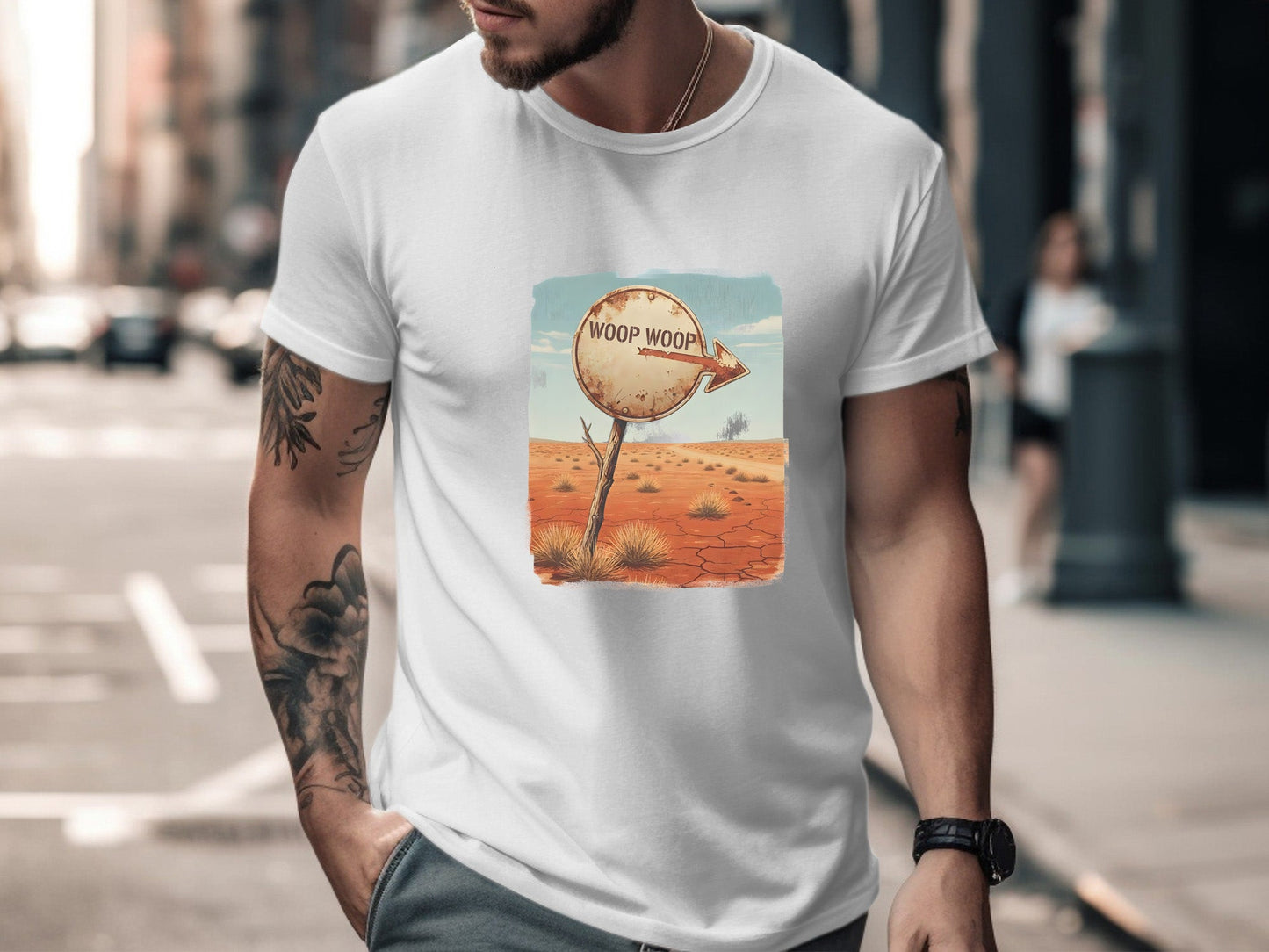 Woop Woop Outback Sign Road Trip T-Shirt