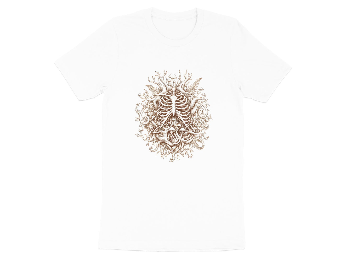 Overgrown Rib Cage Floral T-Shirt - Anatomical Botanical Art
