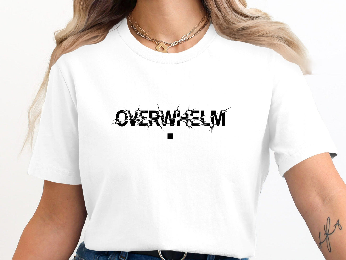 Overwhelm Shattered Glass Graphic Tee
