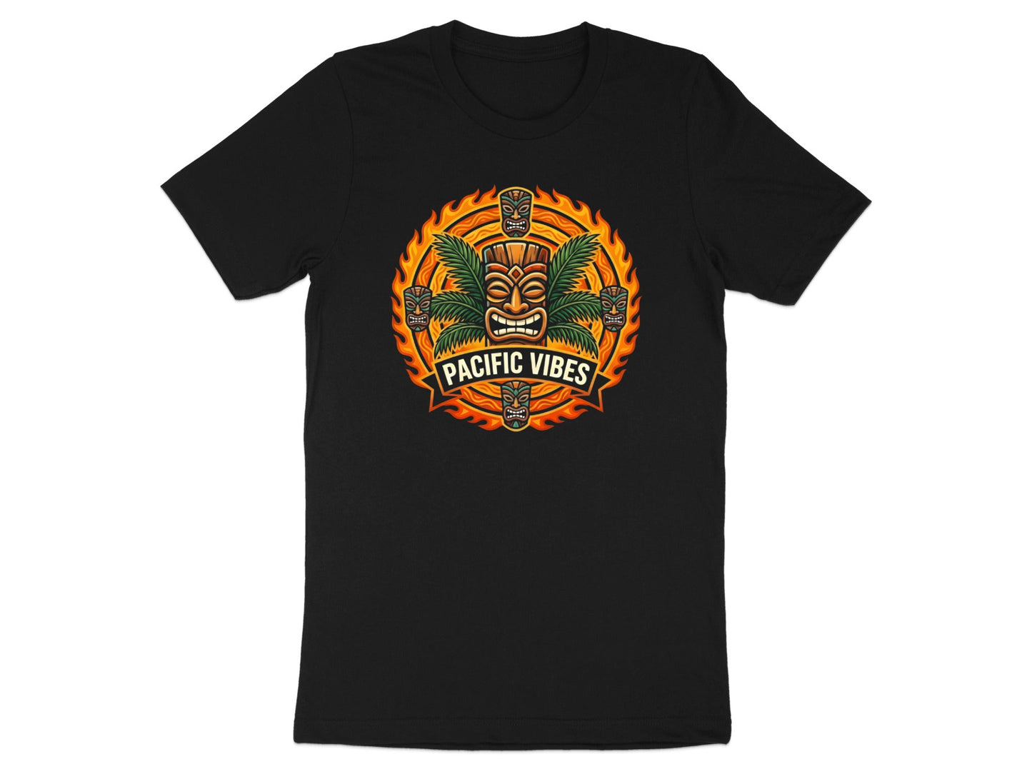Pacific Vibes Tiki Mask Tropical Men's Tee