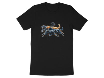 Pack of Running Dogs Artistic Splash Graphic T-Shirt