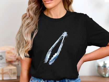 Painterly Grilling Tongs Artistic Tee
