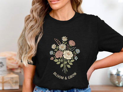 Bloom & Grow Vintage Rose Bouquet Tee