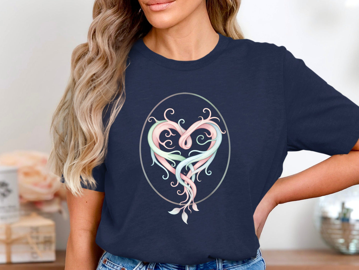 Pastel Swirl Emotional Heart Graphic Tee