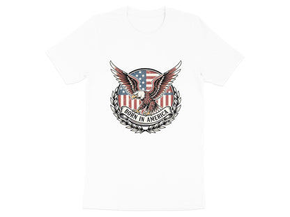 Bold Eagle Shield Patriotic Emblem Black T-Shirt