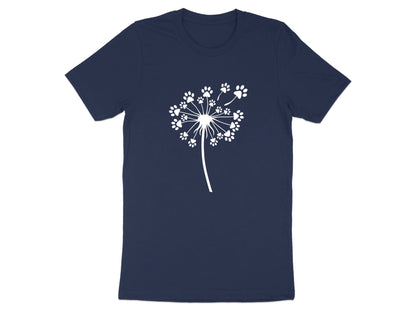Dandelion Paw Prints Whimsical Pet Lover T-Shirt
