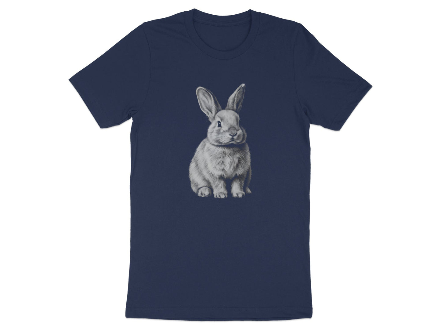 Rabbit Pencil Sketch Men's Cotton T-Shirt