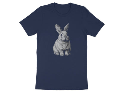 Rabbit Pencil Sketch Men's Cotton T-Shirt