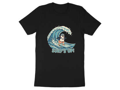 Surf's Up Surfing Penguin Tee | Fun Beach T-Shirt