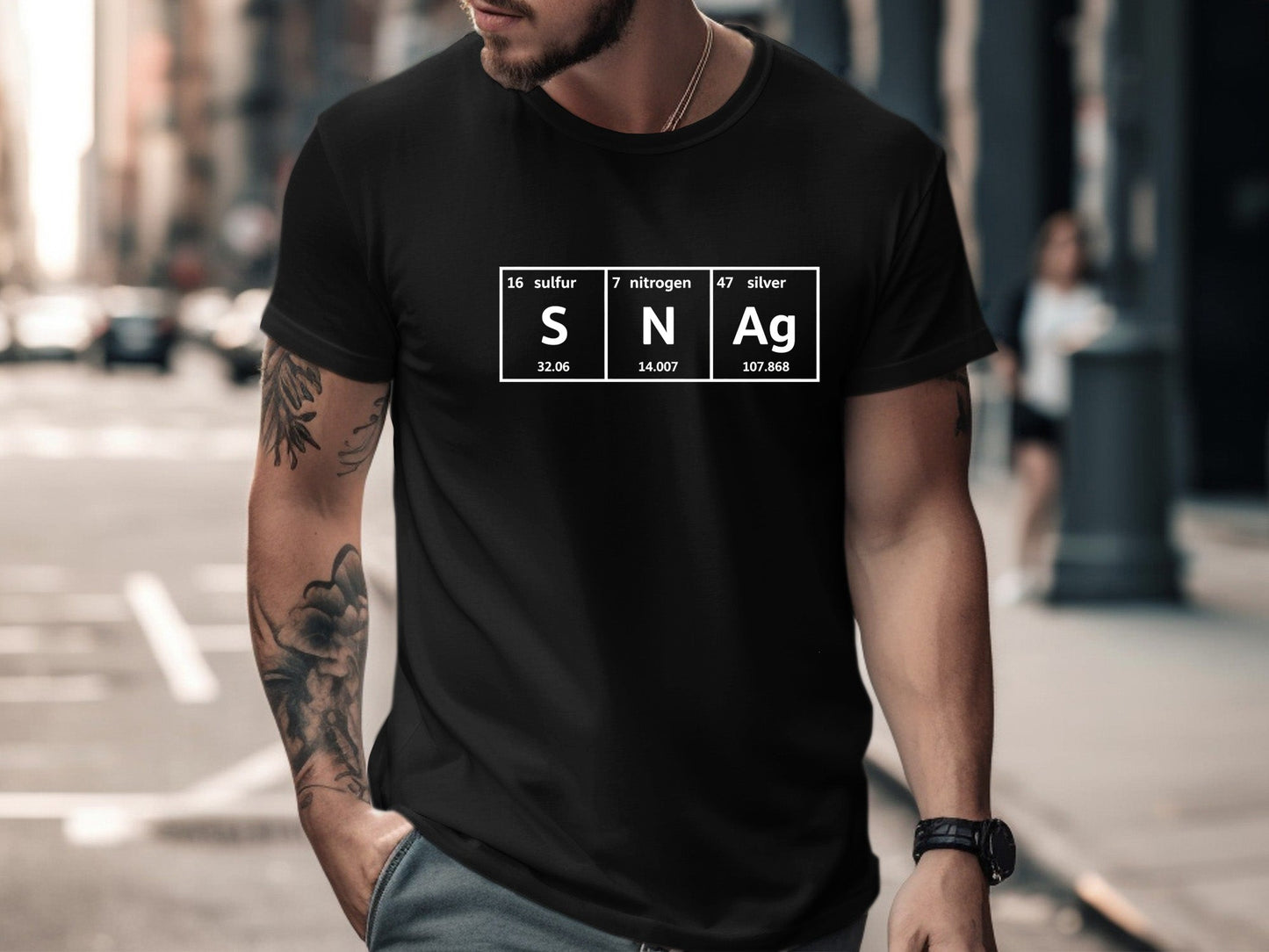 Snack Periodic Element Pun Graphic T-Shirt