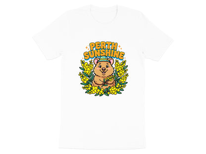 Perth Sunshine Quokka T-Shirt - Yellow Wattle & Flowers